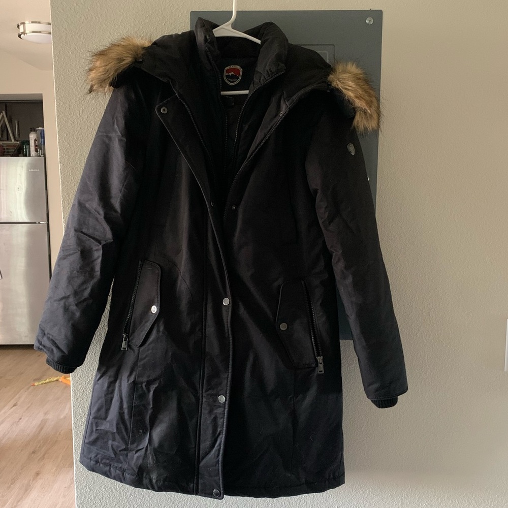 Black raincoat!